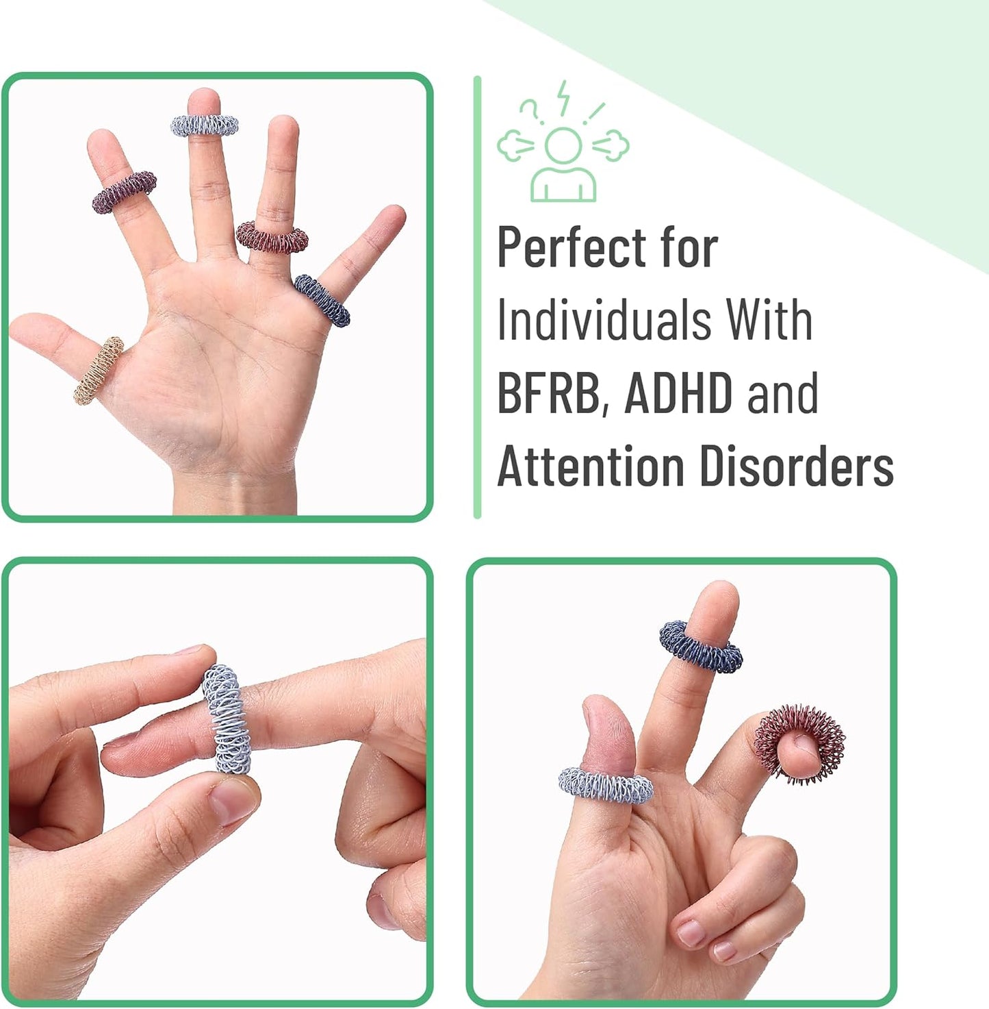 Spiky Sensory Rings - 10 Pack